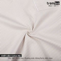 Áo Sơ Mi Nam Cổ V Dài Tay TROMBE - Vải Cotton Thoáng Mát, Form Rộng, Thời Trang Sang Trọng, Dành Cho Mọi Dịp