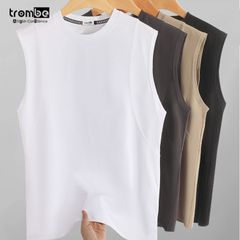 Áo Tanktop Nam Cotton Băng Tuyết TROMBE - Áo Ba Lỗ Thể Thao Thấm Hút Mồ Hôi, Thoáng Mát, Lý Tưởng Cho Tập Gym