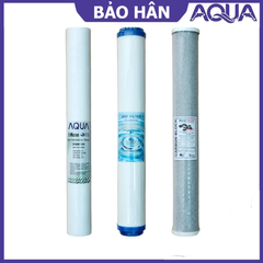 Bộ Lõi Lọc Nước Thô 20 inch Aqua - Bộ 3 Lõi Lọc Đầu Nguồn Ngăn Chặn Phèn và Tạp Chất, Cung Cấp Nước Sạch Cho Gia Đình