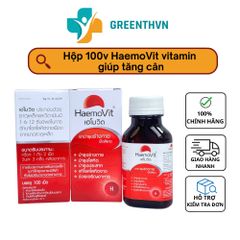 Viên uống tăng cân HaemoVit - Vitamin hỗ trợ tăng cân cho người gầy, dễ ngủ, tăng 3-5kg, hộp 100 viên nhập khẩu Thái Lan
