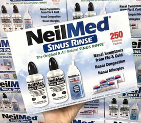 Bình Rửa Mũi Neilmed 250 Gói Muối - Giải Pháp Vệ Sinh Mũi Tiện Lợi, Hỗ Trợ Sức Khỏe Đường Hô Hấp, Sản Phẩm Mỹ