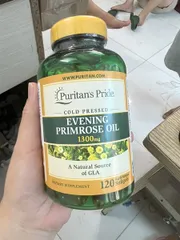 Viên Uống Tinh Dầu Hoa Anh Thảo Puritan's Pride 1300mg GLA - Hỗ Trợ Sức Khỏe Da, Tăng Cường Sinh Lý Nữ - Hộp 120 Viên