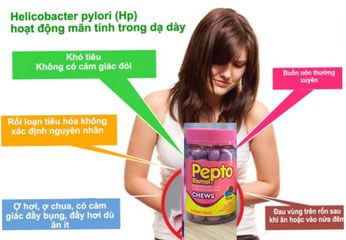 Viên nhai Pepto Bismol vị Cherry 70 viên - Hỗ trợ tiêu hóa, giảm đau dạ dày, hàng nhập Mỹ, dễ dàng hấp thu, hiệu quả nhanh chóng