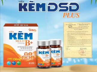 Kẽm DSD Multi B+ Gingseng Hộp 60 Viên - Bổ Sung Vitamin và Khoáng Chất Hỗ Trợ Sức Khỏe Nam Giới, Duy Trì Tóc Móng Da Khỏe