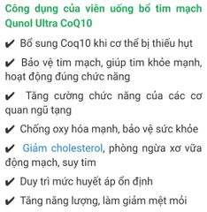 Viên uống bổ tim mạch Qunol Ultra CoQ10 100mg - Hỗ trợ sức khỏe tim mạch, 180 viên, hàng nhập Mỹ