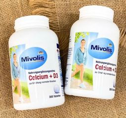 Viên uống bổ sung canxi Mivolis Calcium D3 300 viên - Bảo vệ sức khỏe xương khớp, nhập khẩu từ Đức