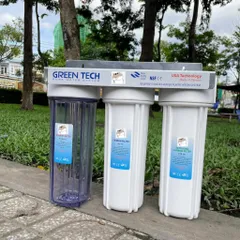 Bộ Lọc Nước Đầu Nguồn 3 Cấp Greentech94 - Lọc Sạch Cặn Bẩn, Clo Cho Nước Sinh Hoạt, Tiện Lợi Cho Gia Đình