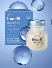 Viên uống cấp nước InnerB Aqua Rich 56 viên - Bổ sung Hyaluronic Acid và Collagen cho da sáng mịn, bảo vệ da khỏi tác hại môi trường