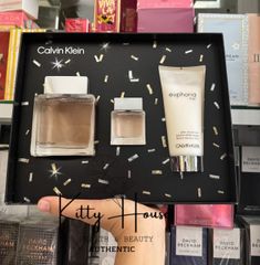 Bộ quà tặng nước hoa Calvin Klein Euphoria For Men 100ml - Nước hoa EDT, Balm cạo râu và nước hoa 15ml, Hương thơm quyến rũ dành cho nam