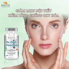 Viên kẽm Zn Zinc Liposomal Biocyte Pháp hỗ trợ giảm mụn nội tiết, tăng đề kháng