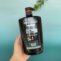Sữa Tắm 5 Trong 1 L'Oréal Paris Men Expert Pure Carbon 1000ml - Dưỡng Da, Gội Đầu, Rửa Mặt Kháng Oxy Hóa, Hương Nam Tính Quyến Rũ
