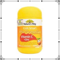 [Nhập khẩu] Viên nhai bổ sung Vitamin C và kẽm Nature's Way Kids Smart Vita Gummies Vitamin C + ZinC 60 viên - dii.