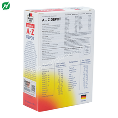 Viên uống vitamin tổng hợp Doppelherz AZ Depot - Hỗ trợ sức khỏe, giảm mệt mỏi, nhập khẩu Đức, 30 viên