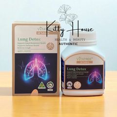 Viên Uống Thải Độc Phổi Vitatree Lung Detox - 60 Viên Thực Phẩm Chức Năng Bổ Phổi, Giúp Thanh Lọc Đường Hô Hấp