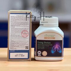 Viên Uống Thải Độc Phổi Vitatree Lung Detox - 60 Viên Thực Phẩm Chức Năng Bổ Phổi, Giúp Thanh Lọc Đường Hô Hấp