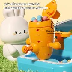 Đồ Chơi Máy Bắn Bi Mini Pinball Hình Thỏ Có Đèn Nhạc & Màn Hình Tính Điểm - Giải Trí Phát Triển Kỹ Năng Phản Xạ Cho Bé