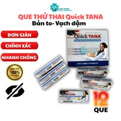 Que Thử Thai Quick TANA - Hộp 12 Que Phát Hiện Thai Sớm Chính Xác, Kết Quả Nhanh, An Toàn Cho Phụ Nữ