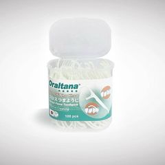 Tăm Chỉ Nha Khoa Oraltana Hộp 100 Cái - Giải Pháp Vệ Sinh Răng Miệng Hiệu Quả, Tiện Lợi và An Toàn (Combo 3 Hộp)