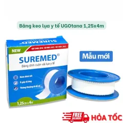 Băng keo lụa y tế SUREMED 1.25cm x 4m - Băng dính lụa chống dị ứng, giúp cố định băng gạc và thiết bị y tế