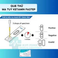 Que Thử Ma Túy Ketamin (KET) Fastep - Xét Nghiệm Chính Xác Cao Dễ Dùng Trong Nước Tiểu, 40 Test/Hộp, HSD 2026