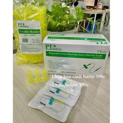 Combo Kim cánh bướm PT 22G và 23G với Ống Holder Lấy Máu Chân Không - Dụng Cụ Y Tế An Toàn và Chính Xác