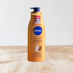 Sữa Dưỡng Thể Nivea Cocoa & Indulging 5in1 400ml - Chăm Sóc Toàn Diện Da, Dưỡng Ẩm Tự Nhiên, Hương Chocolate Thơm Ngon