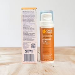 Kem chống nắng Cancer Council SPF50+ Vitamin C Fluid 50ml - Hàng Úc, Chống Nắng Siêu Nhẹ, Bảo Vệ Da Toàn Diện