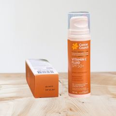 Kem chống nắng Cancer Council SPF50+ Vitamin C Fluid 50ml - Hàng Úc, Chống Nắng Siêu Nhẹ, Bảo Vệ Da Toàn Diện