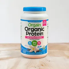 Bột bổ sung protein thuần chay Organic protein Orgain hộp 1.22kg vị vani