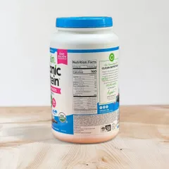 Bột bổ sung protein thuần chay Organic protein Orgain hộp 1.22kg vị vani