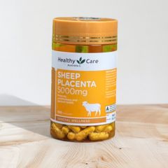 Viên uống nhau thai cừu Sheep Placenta 5000mg Healthy Care - Tăng cường sức khỏe, 100 viên, Hỗ trợ làm đẹp da và sức khỏe tổng quát