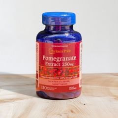 Viên uống chống nắng nội sinh lựu đỏ Pomegranate Extract 250mg Puritan’s Pride 120 viên