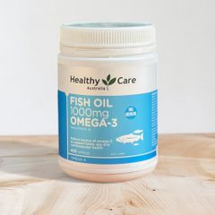 Viên uống dầu cá Fish Oil 1000mg Omega 3 Healthy Care - Hỗ trợ tim mạch 400 viên bổ sung sức khỏe hàng đầu