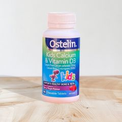 Kẹo Calcium & Vitamin D3 Cho Trẻ Em Ostelin 90 Viên - Giúp Phát Triển Xương, Bổ Sung Vitamin D Kích Thích Miễn Dịch