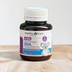 Viên uống bổ sung DHA Healthy Care Kids High Strength 60 viên - Tăng cường trí nhớ và phát triển não bộ cho trẻ em