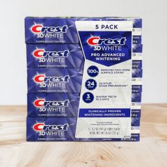Set Kem Đánh Răng Crest 3D White Advanced Triple Whitening - Chăm sóc răng miệng trắng sáng, hàng chính hãng từ Costco và Walmart