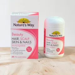 Viên uống hỗ trợ đẹp da móng tóc Nature’s Way Beauty Hair Scalp Skin & Nails 60 viên
