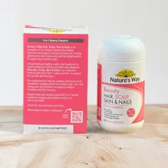 Viên uống hỗ trợ đẹp da móng tóc Nature’s Way Beauty Hair Scalp Skin & Nails 60 viên
