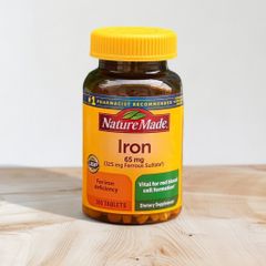 Viên uống bổ sung sắt Iron 65mg Nature Made 365 viên - Tăng cường sức khỏe, hỗ trợ bổ máu cho cơ thể