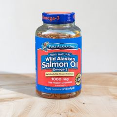 Viên Uống Dầu Cá Hồi Salmon Oil 1200mg Pure Alaska Omega - Tăng Cường Sức Khỏe Tim Mạch 210 Viên