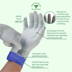 Combo Găng Tay Cao Su Nitrile Đa Năng 2 Lớp A1 - 3 Bịch Mua 3 Tặng 1 - An Toàn, Chống Thấm, Bền Bỉ, Phù Hợp Nhiều Cách Dùng