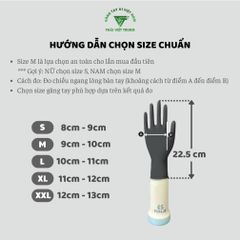 Găng Tay Cao Su Latex A1 Dài 9 Inch Đen - Túi Zip 50 Đôi Chuyên Dụng Cho Xăm Hình và Thẩm Mỹ, An Toàn và Bền Bỉ
