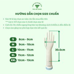 Găng Tay Cao Su Nitrile Đa Năng A1 Màu Trắng 12 Inch - Túi Zip 30 Đôi, An Toàn Cho Da, Dùng Trong Chế Biến Thực Phẩm và Vệ Sinh Hàng Ngày
