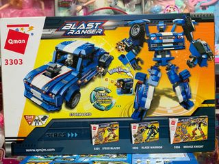 Đồ Chơi Lắp Ráp Xe Ô Tô và Robot Blast Ranger QMAN 3303 - 815 Chi Tiết, Phát Triển Sáng Tạo Cho Trẻ Từ 6 Tuổi Trở Lên