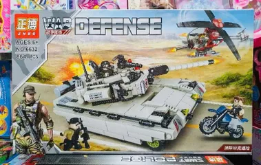 Bộ đồ chơi lắp ráp ZHBO War Defense 6632 - Xe tăng, xe máy, máy bay 864 chi tiết cho trẻ từ 6 tuổi trở lên, phát triển sáng tạo và tư duy