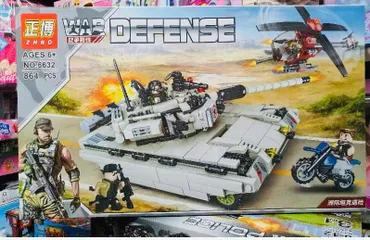 Bộ đồ chơi lắp ráp ZHBO War Defense 6632 - Xe tăng, xe máy, máy bay 864 chi tiết cho trẻ từ 6 tuổi trở lên, phát triển sáng tạo và tư duy
