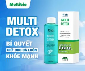 Chai Khử Clo Multi Detox Ver.2 100ml - Giải Pháp Khử Độc, Giảm Stress Cho Hồ Cá - Multibio Lab