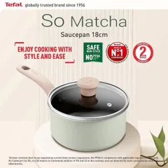 Quánh Chống Dính Tefal So Matcha 18cm - Nồi Nấu An Toàn Không PFOA, Thiết Kế Hiện Đại, Chống Dính Bền Bỉ
