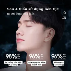 Bộ chăm sóc da nam Blueman Skin Pro - Sữa rửa mặt, toner, serum dưỡng ẩm làm sạch và phục hồi hư tổn, phù hợp cho da dầu