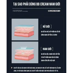 Kem che khuyết điểm nam giới BB Cream kem nền nam che mụn thâm sẹo hình xăm - Hudu Cosmetics